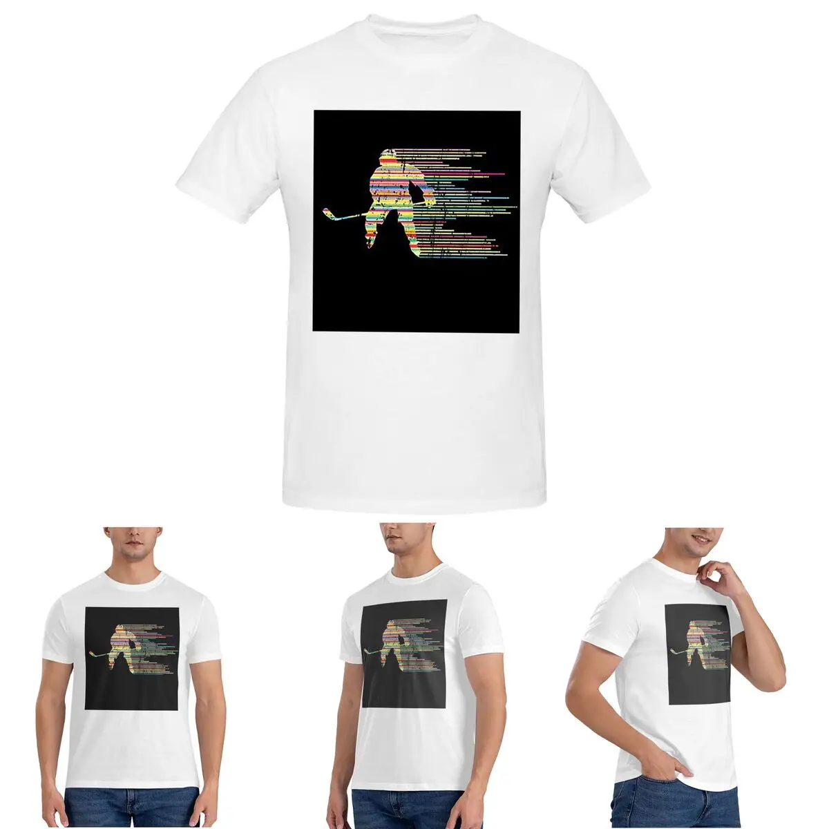 

Хоккейный игрок, зимние виды спорта, фигурист, подарочная футболка для мужчин, хлопковые футболки больших размеров, мужские футболки, короткая одежда с круглым вырезом, топы S-6XL