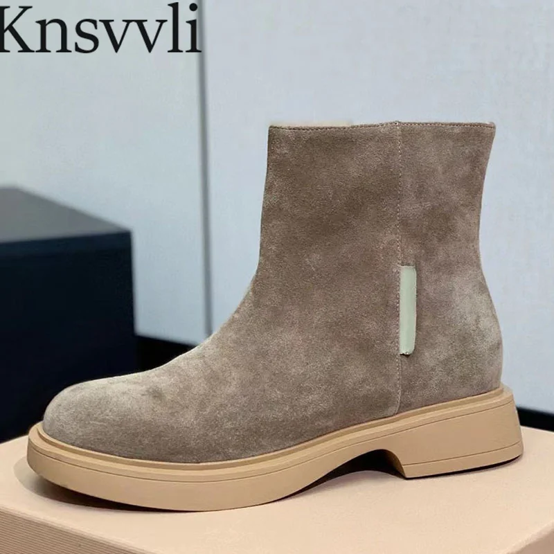 

Cow Leather Short Boots Woman Round Toe Flat Shoes Woman Luxury Quality Ankle Boots For Women Autumn Chelsea Boots Women