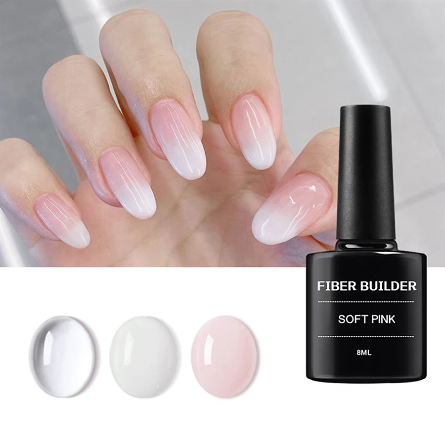 8ml Nail Extension Gel Fiber Glue Gel Polish Long Lasting per Nail Art Design Salon fai da te