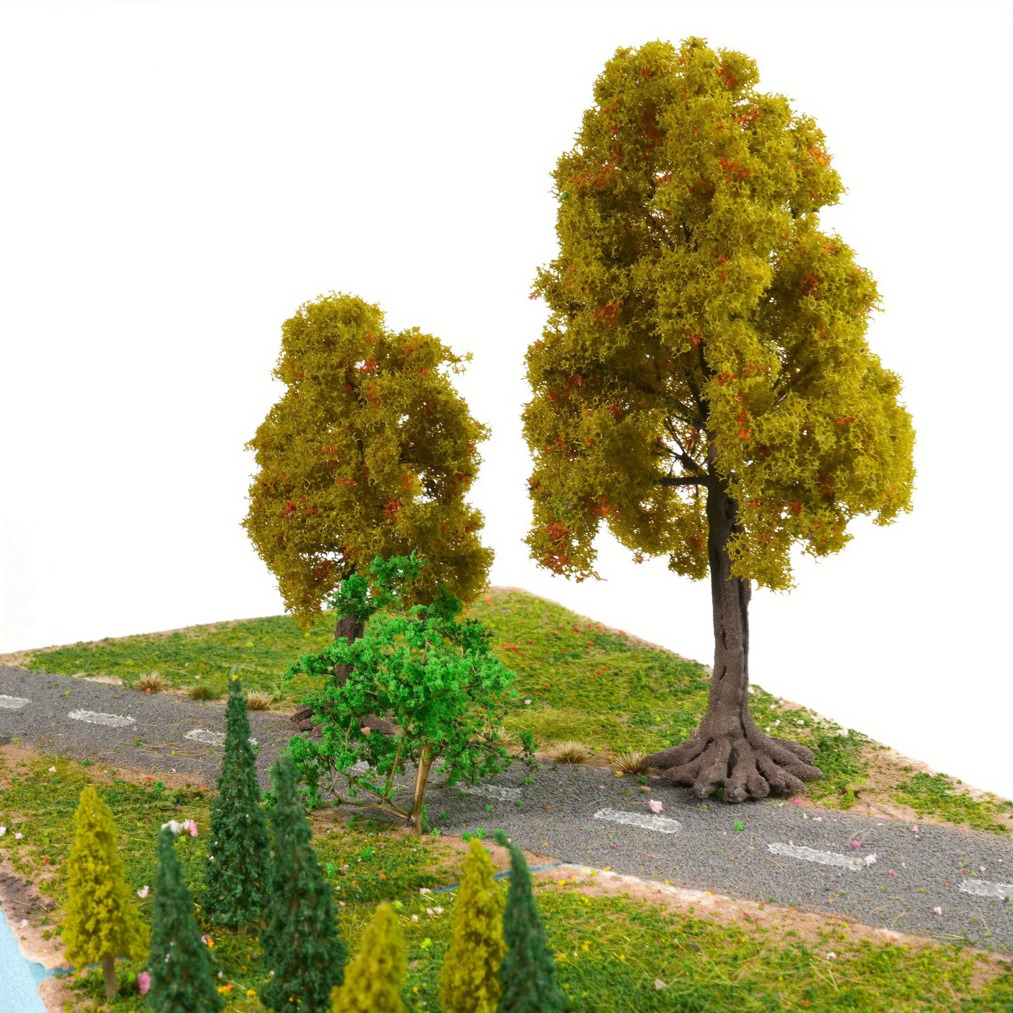 1pack Model Metal Wire Tree, Autumn Yellow Miniature Trees for Model Homes,Miniature Sand Table Architectural Model Ornament