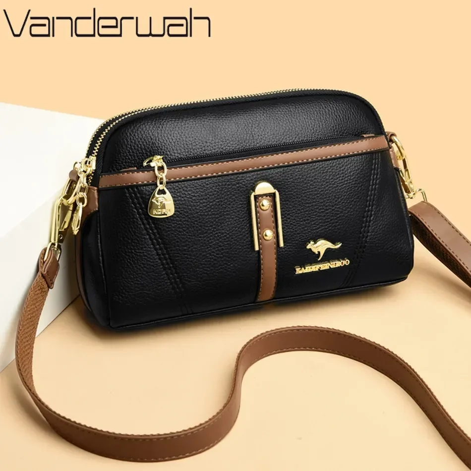 

High-quality Solid Color Leather Shoulder Bag Women Handbag Designer Luxury Women's Crossbody Messenger Bags for Women 2024 Sac