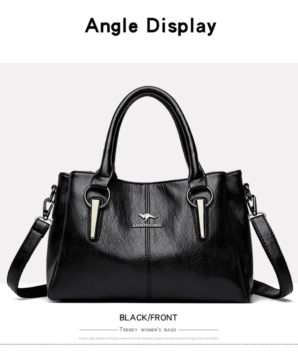 Genuine 3 Layers High Quality Soft Leather Ladies Shoulder Crossbody Bags for Women Luxury Handbags Women Bags Designer