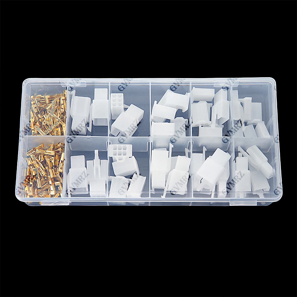 200PCS 2-6P of car wire connector kit 2.8mm 2 3 4 6 PIN male and female socket plug and pin crimping terminal combination kit bo