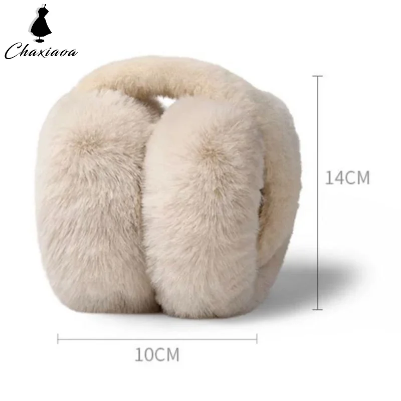 Solid Soft Plush Ear Keep Warmer Foldable Winter Earmuffs for Women Men Fashion Outdoor Earflap Protection Ear-muffs Ear Cover