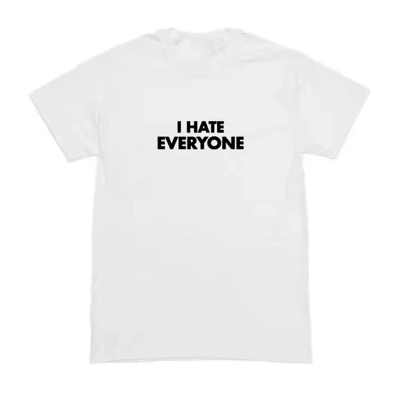 Sugarbaby Odio tutti T-shirt Manica corta Moletom Do Tumblr T Shirt Moda Casual Top Tee Nave di caduta di alta qualità