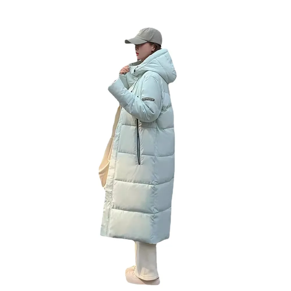 Parka Cappotto lungo Giacca imbottita in cotone da donna Capispalla con cappuccio Tasche con cerniera Piumino spesso Cappotto invernale da donna antivento da ufficio