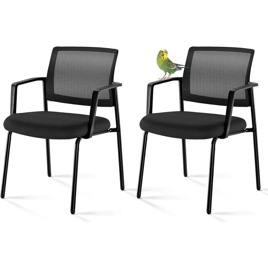 

Stacking Folding Arm Chairs for 2 Pack Mesh Back Upholstered Fabric Stack Chairs, Sturdy Metal, Easy to Use and Store, Outdoor a