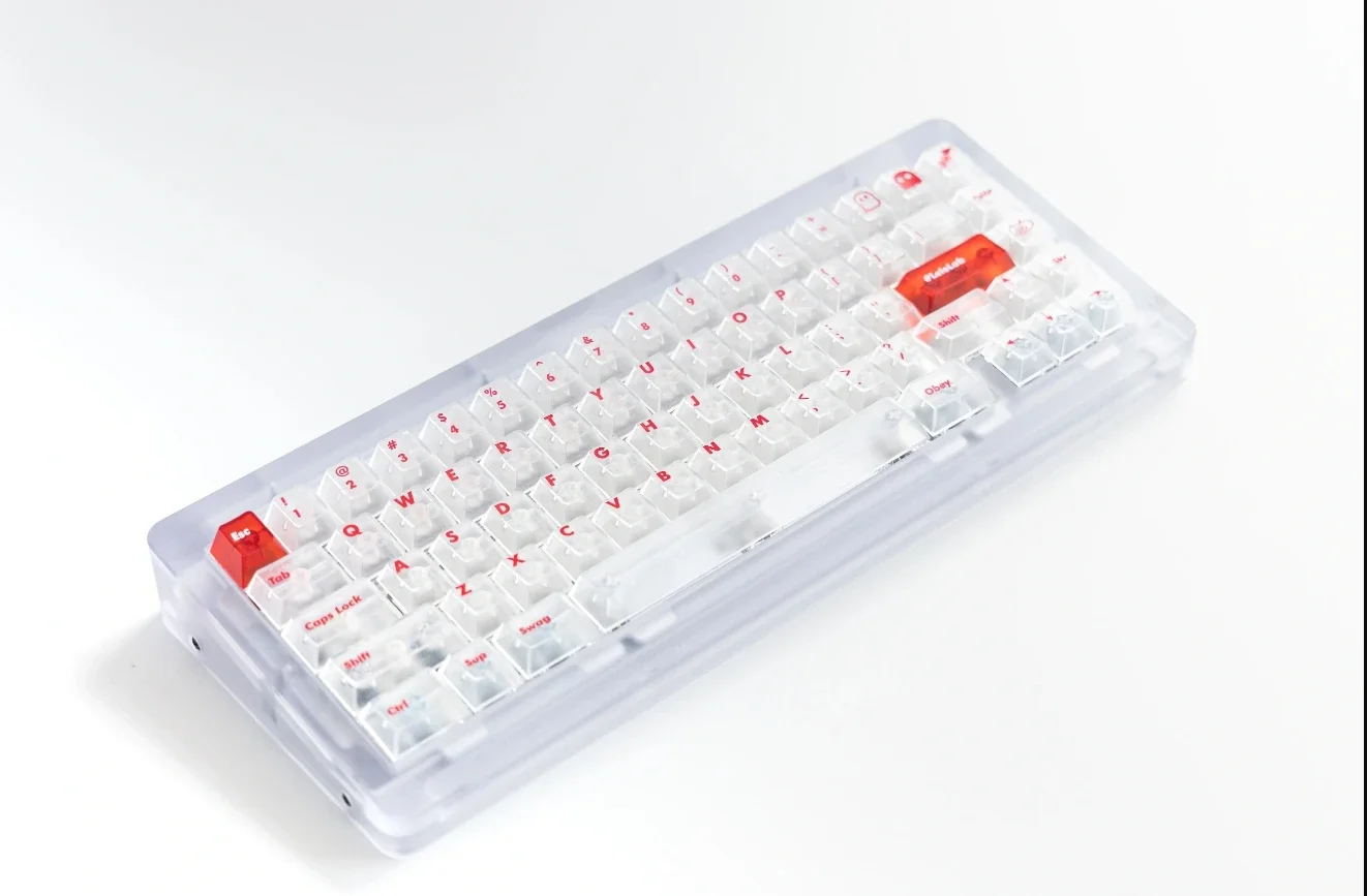 Imagem -03 - Lelelab-abs Luz Transparente Keycaps Conjunto para Teclado Mecânico Super Gamer Acessórios 137 Chaves