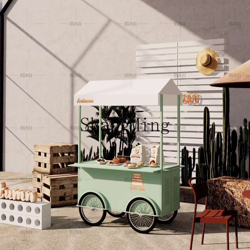 FG good-looking  Market Night Market Stall Car Mobile Trolley Multifunctional Decorative Float