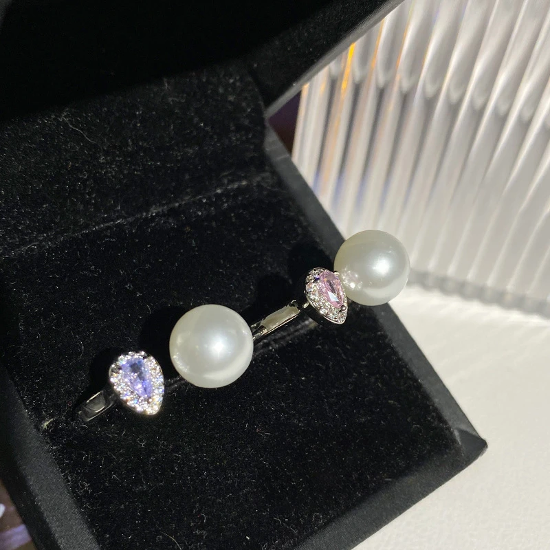 

MDLFES Moiss1n Маленькая красная книга в ромбовидном стиле, бусины высокой четкости, легкие роскошные нишевые бриллианты, инкрустированные искусственным натуральным жемчугом