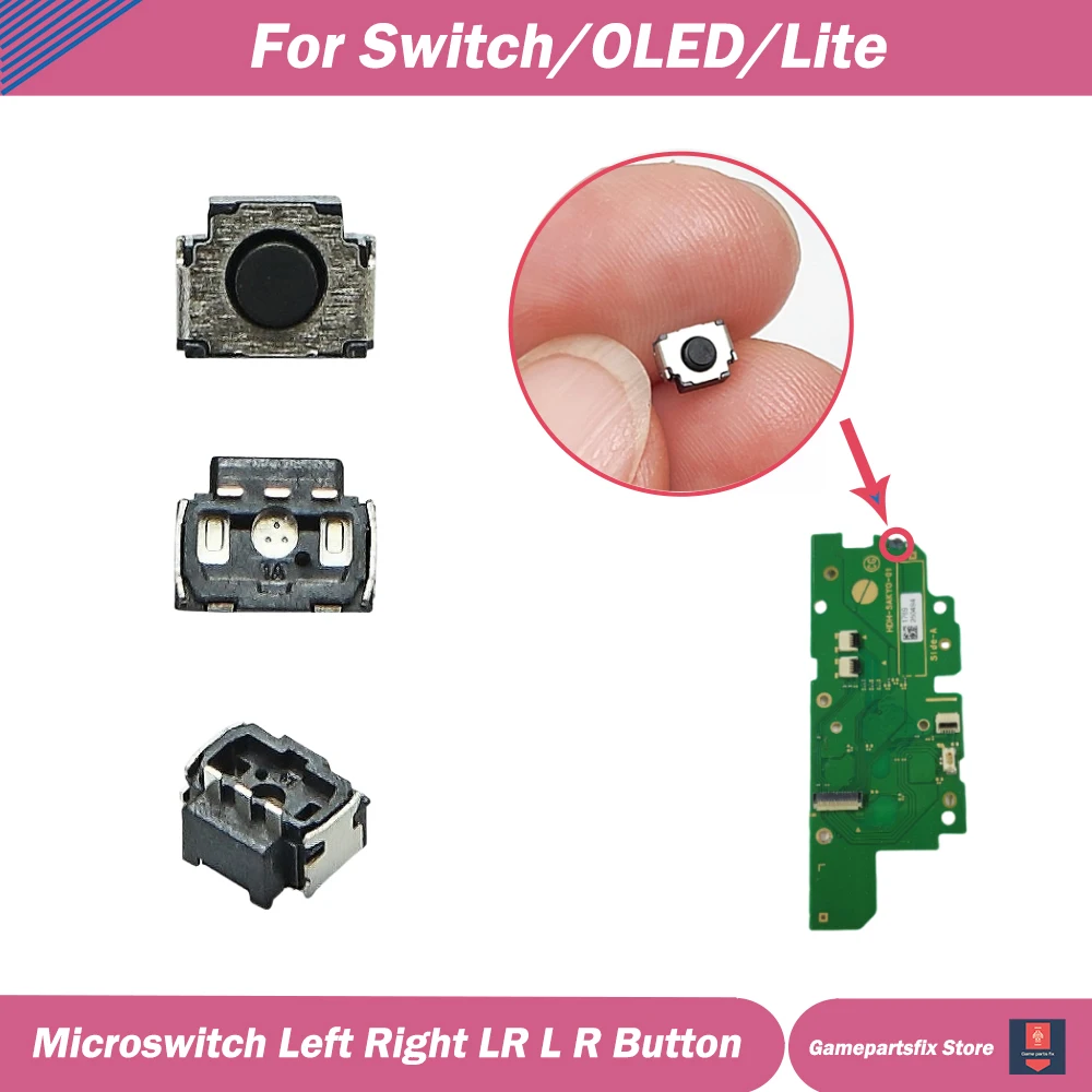 

Micro Switch Button Left Right LR L R Button Shoulder Trigger for Switch NS OLED Joy-Con for NS Lite Game Console Replacement