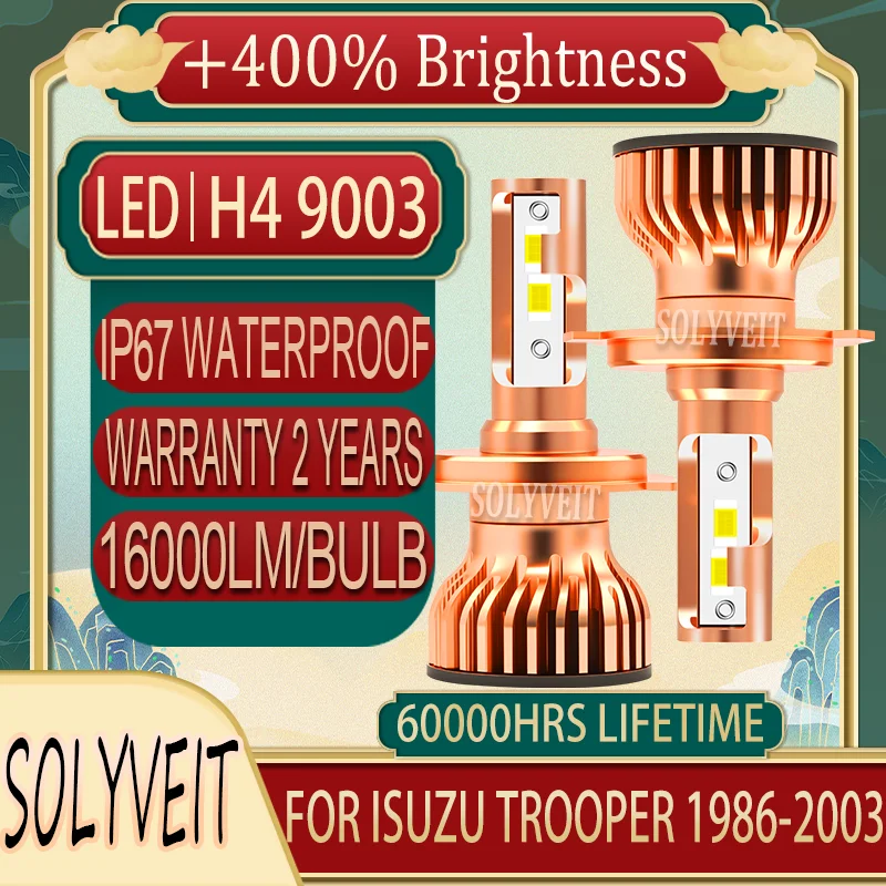 

Easy Setup Bright Beam High Low Beam LED H4 durable For Isuzu Trooper 1986 1987 19888 1989 1990 1991 1992-2000 2001 2002 2003