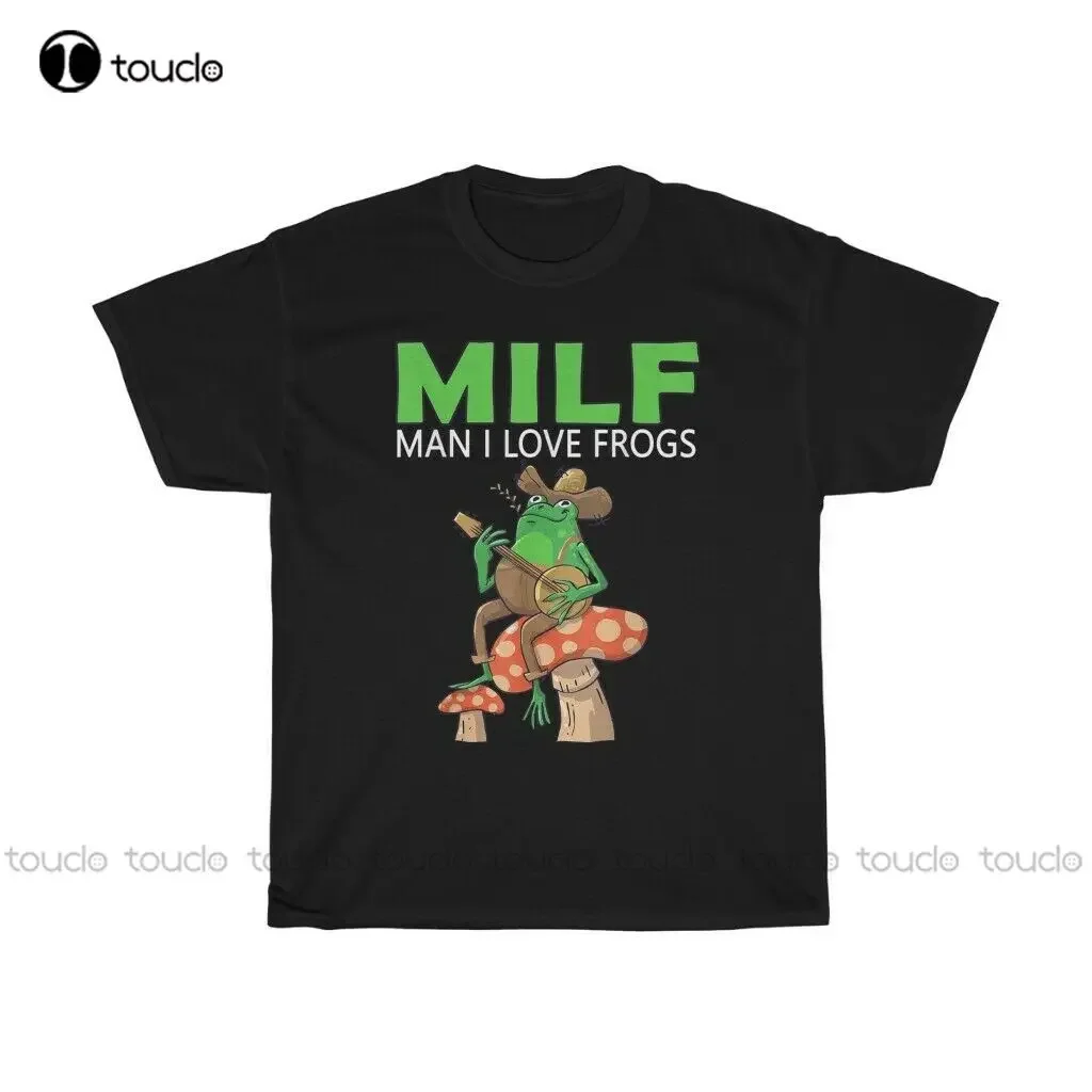 Milf Man I Love Frogs Funny Frog Saying Retro Frog Men Women Men T-Shirt S-3Xl T Shirts For Men Cotton Tee Shirts S-5Xl