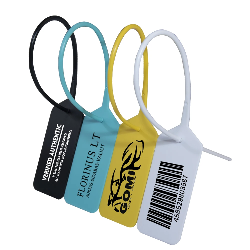 100Pcs Custom Logo Disposable Plastic Security Seals Anti-tamper Cable Ties for Logistics Container Sneaker Clothing 285mm 11\