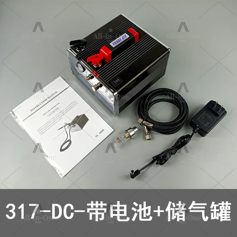 Hand Model Spray Gun Air Pump HS-317 Paint Pump with Air Tank Battery 2000mAh