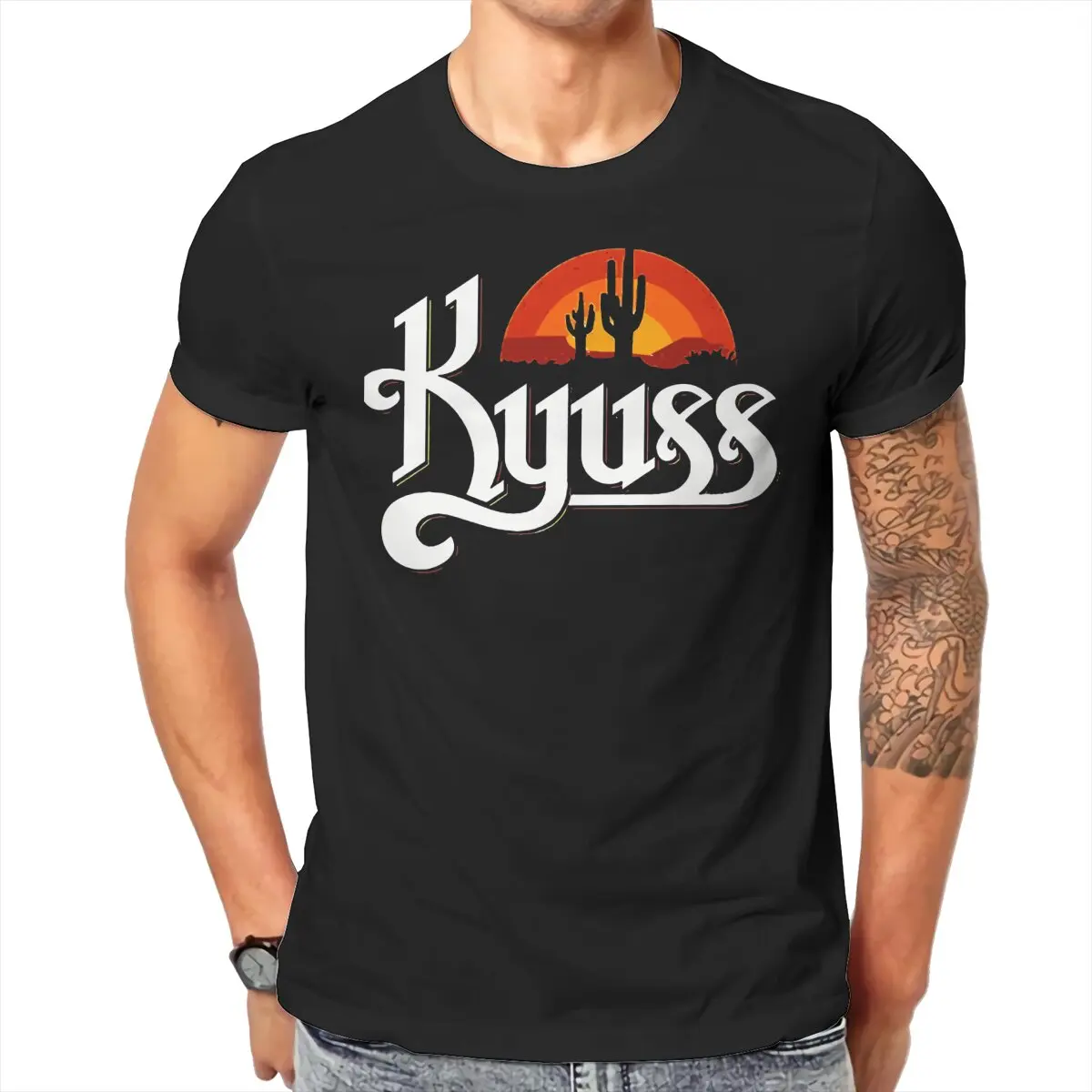 Königinnen der Steinzeit offizielle Ware von Kyuss T-Shirt klassische Grafik Herren bekleidung Tops übergroße Baumwolle Rundhals ausschnitt T-Shirt