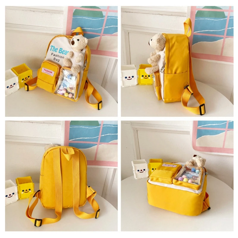 Cute Cartoon Bear Baby Backpack Primary Schoolbag Kindergarten Kids Bags Backpacks Children\'s Boys Girls Gift Storage