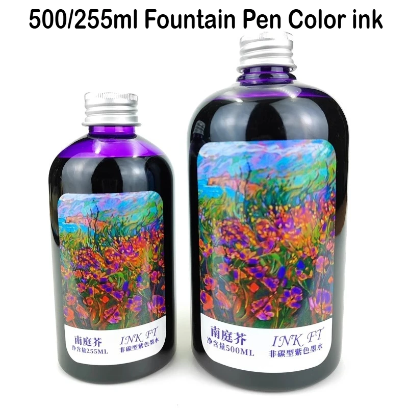 

500ml/255ml 7 Colors Bottled Fountain Pen Ink Dip Pen Ink School Office Supplies Stationery For JINHAO HONGDIAN MAJOHN