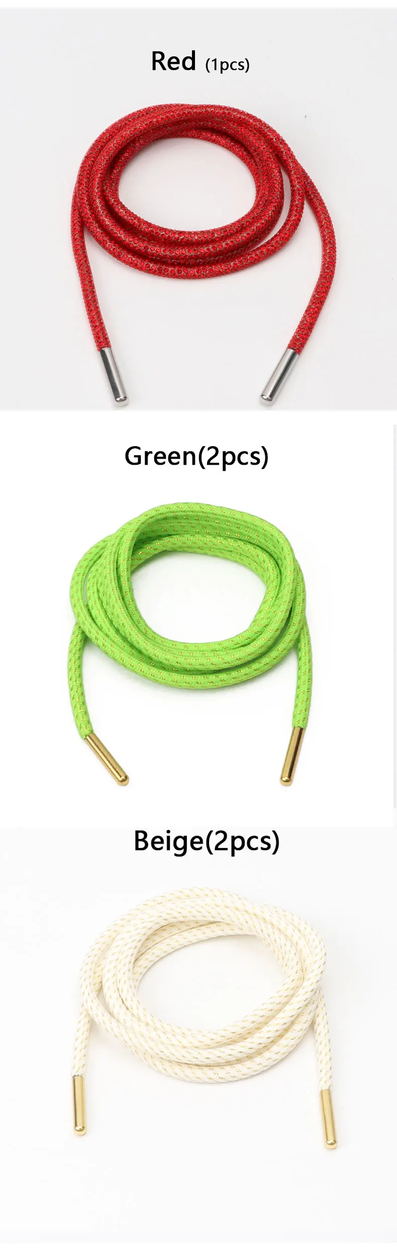 Runde Schuhbänder mit Metallenden, goldfarbene Schuhbänder für Sneaker, Freizeit- und Outdoor-Schuhe, Damen- und Herren-Schuhbänder, Schuhbänder für Hoodies, 2 Stück. – Detail 9