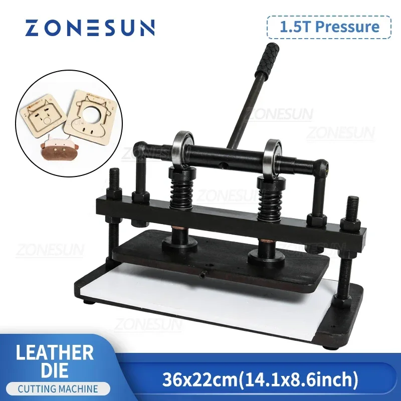 ZONESUN 36x22cm DIY backpack handbag Manual leather die cutting machine photo paper PVC/EVA sheet mold cutter tool