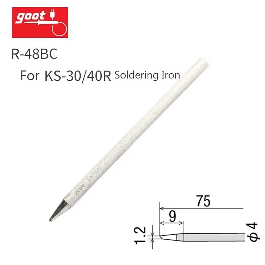 GOOT Replaceable Soldering Iron Tip for KS-30R/KS-40R/KS-60R/KS-80R/KS-100R Ultra Durable Long Life Soldering Tip Tool Accessory