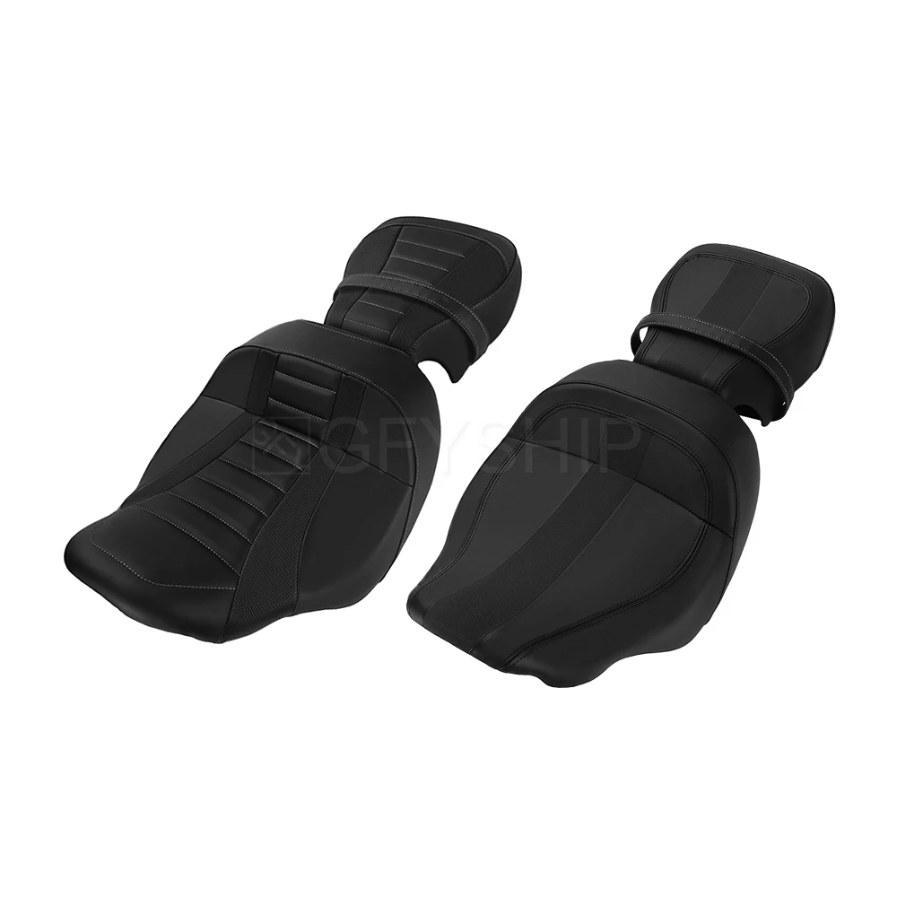 Para Harley Touring FLHX, FLTRX, FLHXU 24 2025 2026: Assento Duplo de Duas Peças para Motocicleta (Assento do Motorista e Assento do Passageiro) em Couro PU