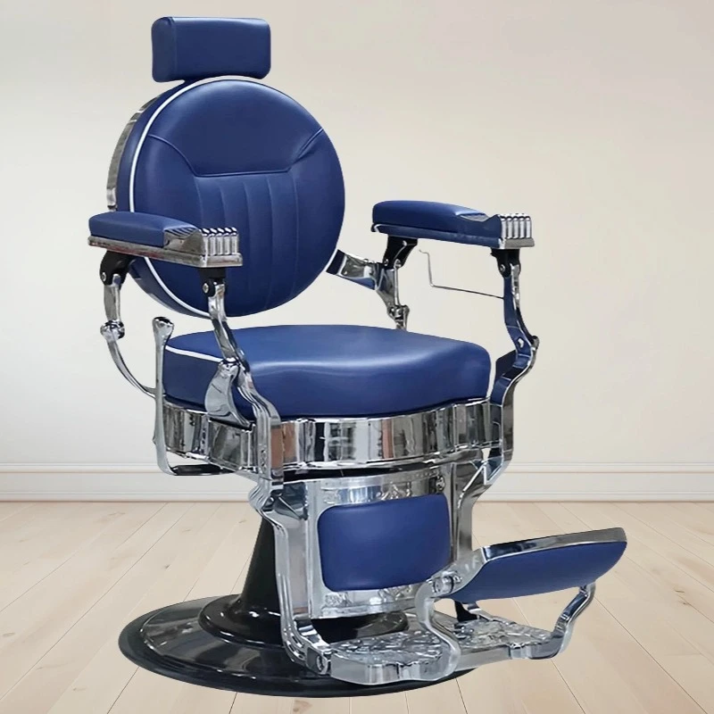 

Retro oil head chair Men's museum hair cutting chair Hair salon special reclining shaving trim perm and dyeing salon chair