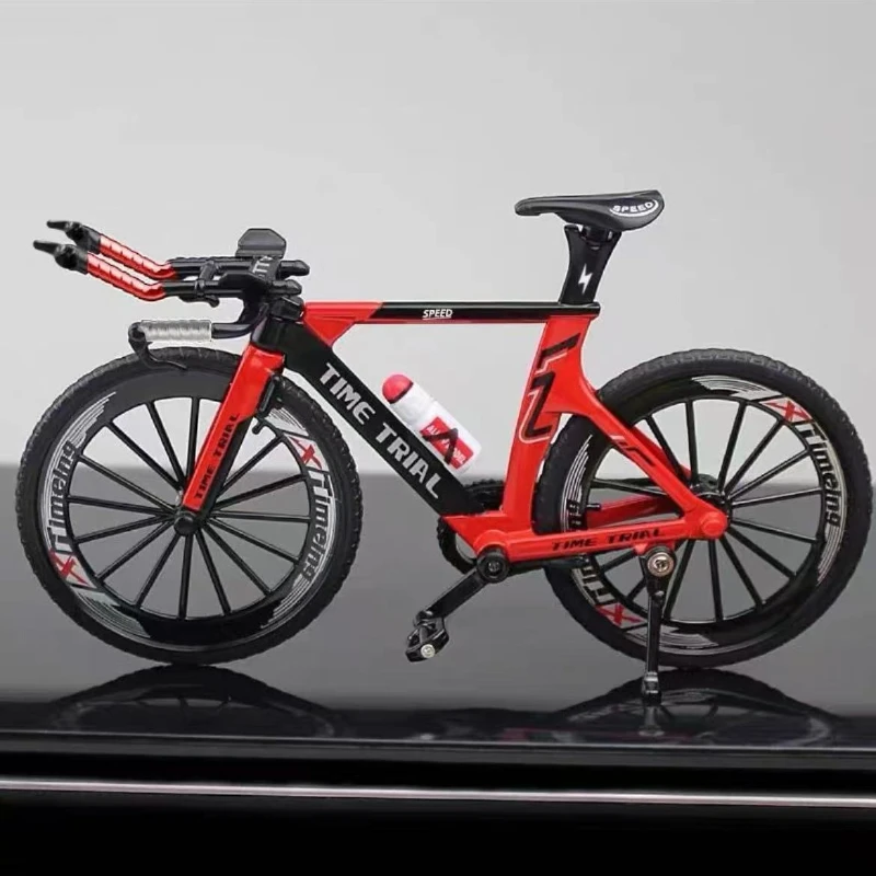 1:10 Mini Alloy Bicycle Model Diecast Metal Finger Racing Mountain Bike Folded Cycling Ornaments Advanced Collectibles