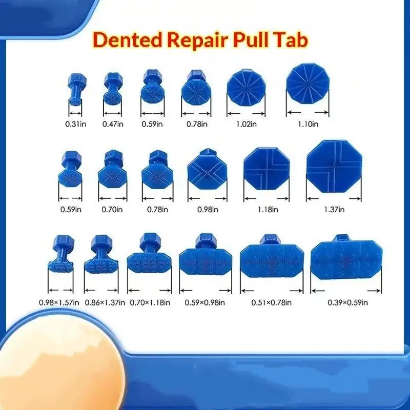 18pcs Car Dent Repair Puller Car Body Dent Lifter Repair Gasket Tools Damage Fix Supplies For Car SUVs Washing Machines Sports