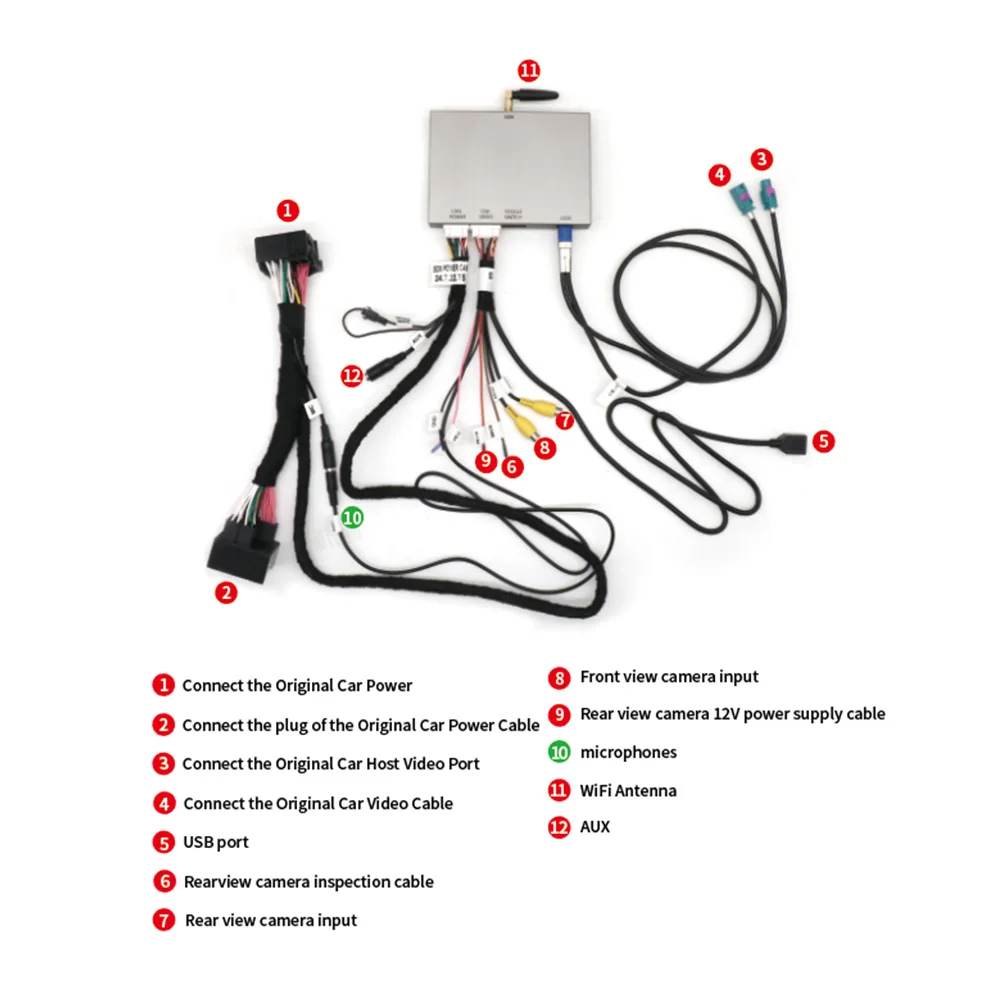 Für Peugeot Citroen Kabelloser CarPlay-Adapter Android Auto Modul SMEG 208 2008 308 508 3008 & C4 DS3 DS5 unterstützt Rückfahrkamera – Detail 7