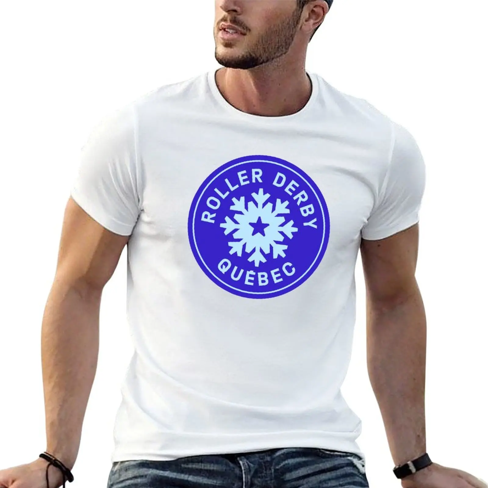 Camiseta con logotipo del equipo A - RDQ - Roller Derby Quebec, camiseta de algodón para hombre, camisetas de algodón de alta calidad, camiseta de diseñador