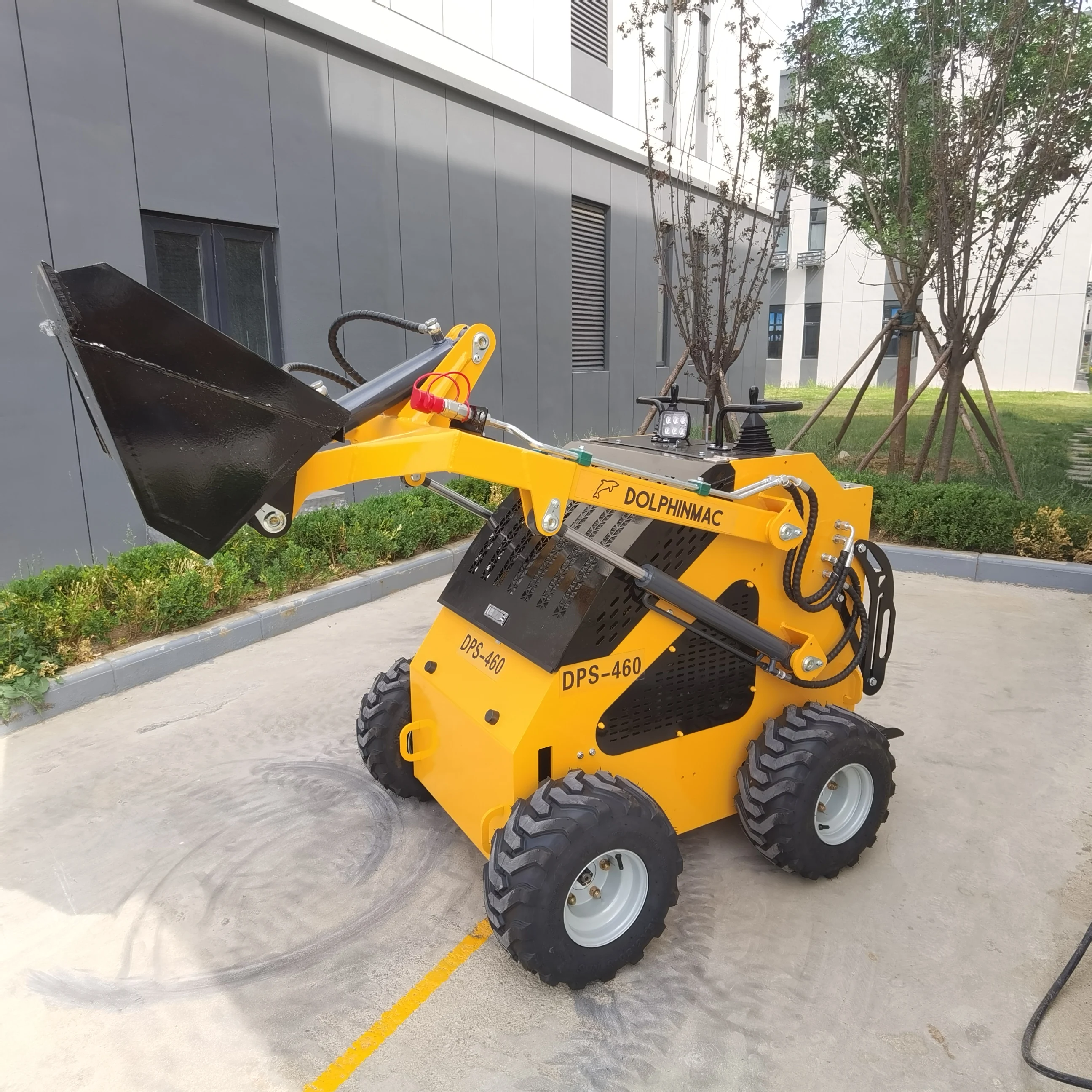 

DPS-S460 CE Mini Skid Steer Loader 1 Ton Diesel Gasoline Wheel Front End Skid Steer Loader Mini With Attachments