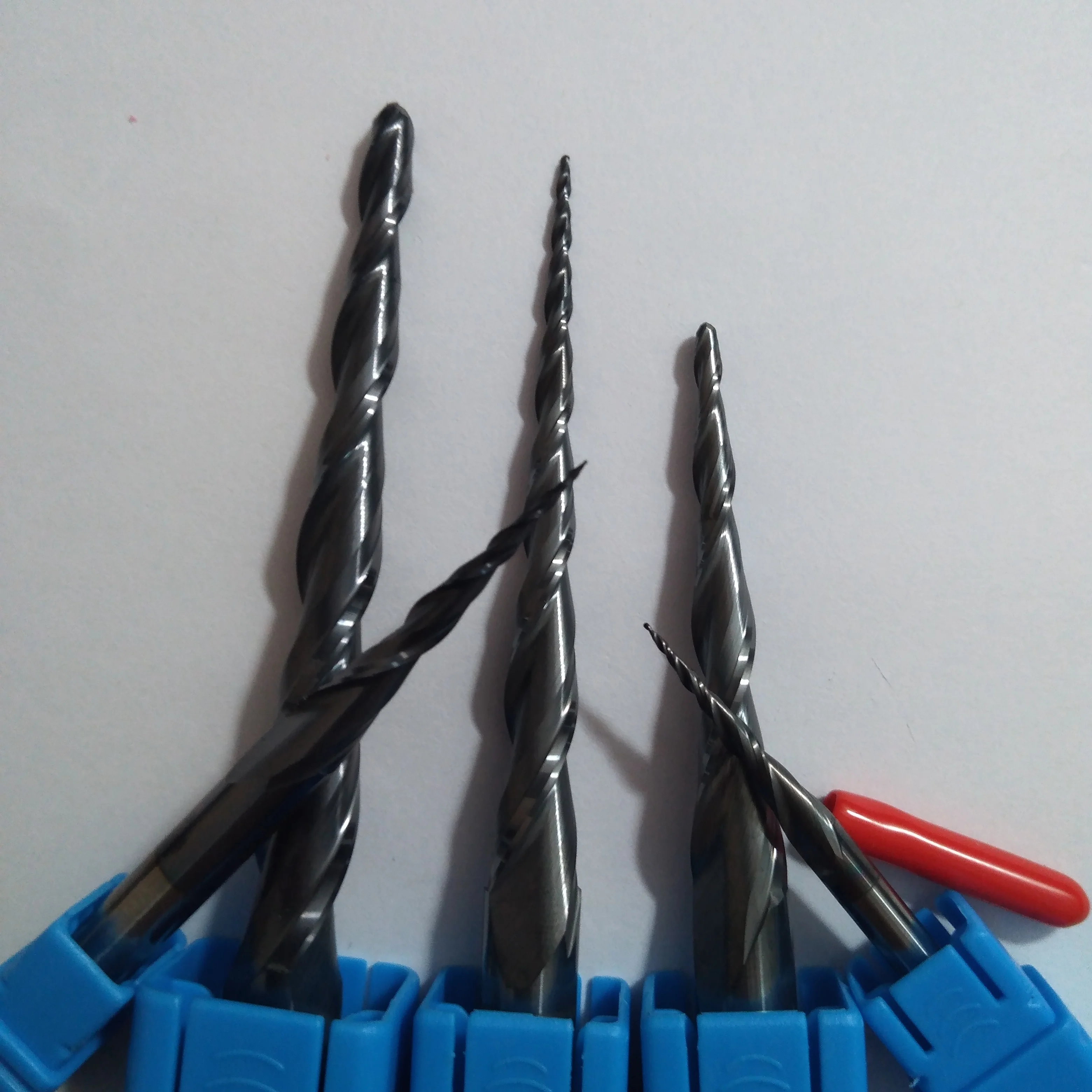 1pcs R0.25/R0.5/R0.75/R1/R1.5/R2 D3.175-D8mmShank38 -100mmHRC55solid carbide Tapere Ball Nose End Mill CNC milling cutters knife