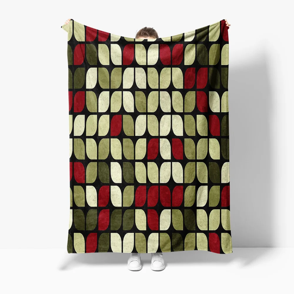 

Geometric Pattern Throw Blanket Small Rectangle Sofa Cover Modern Solid Color Cushion Throw for Bed Living Room Decor