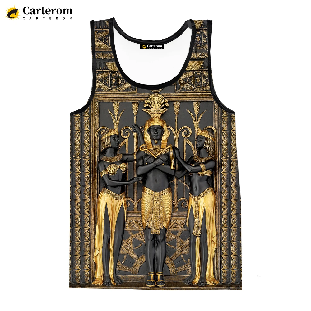 Ancient Egyptian Egypt God Pharaoh Tank Tops Men\'s Clothing Harajuku Streetwear Oversized Tops Sleeveless Shirts Ropa Hombre