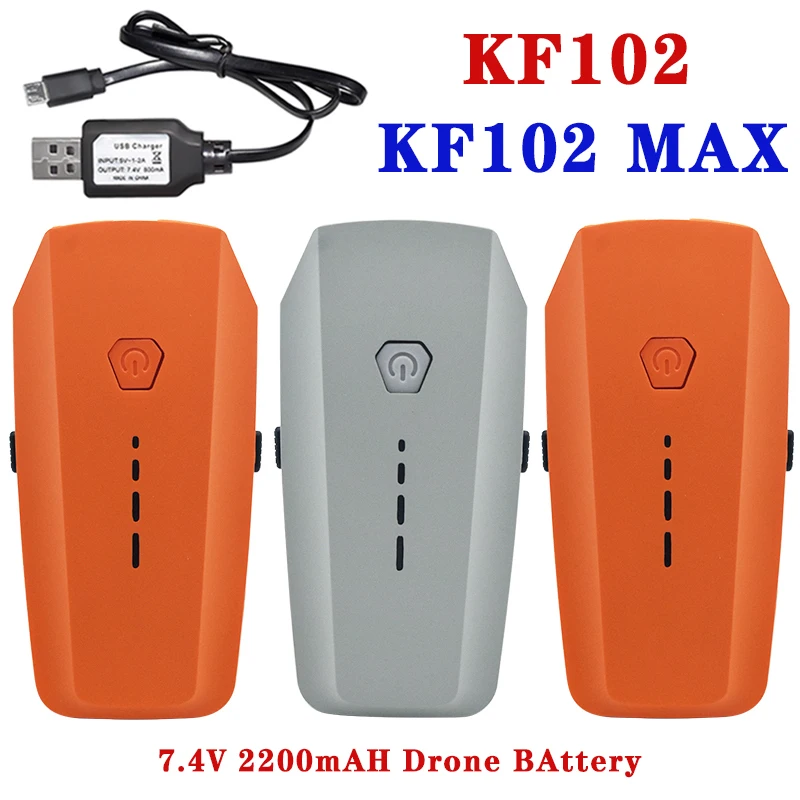 7.4V 2200mAh For KF102 Drones Battery For KF102MAX Drone Battery RC Quadcopter Spare Parts Accessories Battery Charger Sets