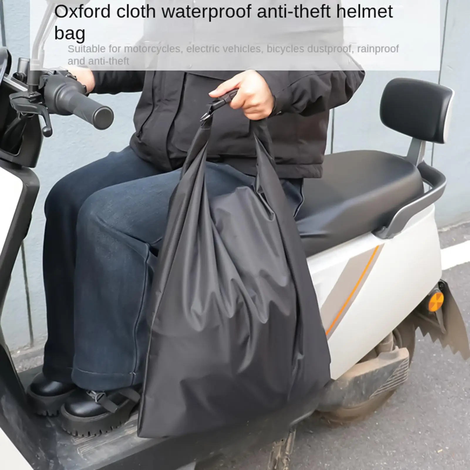 Motorcycle Helmet Bag Waterproof Oxford Storage Case Large Capacity Hockey Helmet Bag for Commute Travel Riding Parking Garage