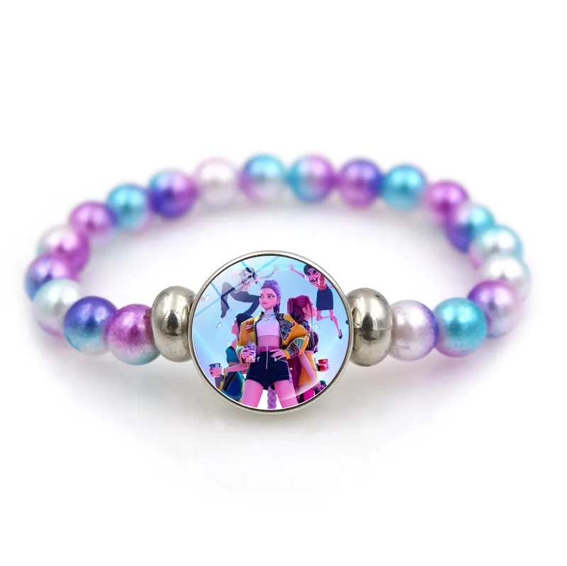 KPop Demon Hunters Braccialetti carini per ragazze Cartoon Anime Bracciale periferico derivato Accessori moda donna Regali di compleanno