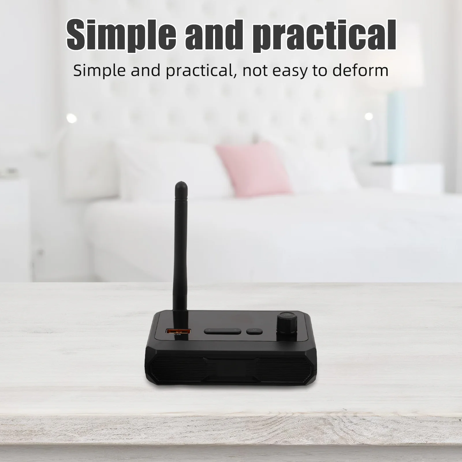 

1 Set Receiver 5.3 Wireless Audio Transmitter Digital Display Optical Aux Ports Mp3 Playback Support For