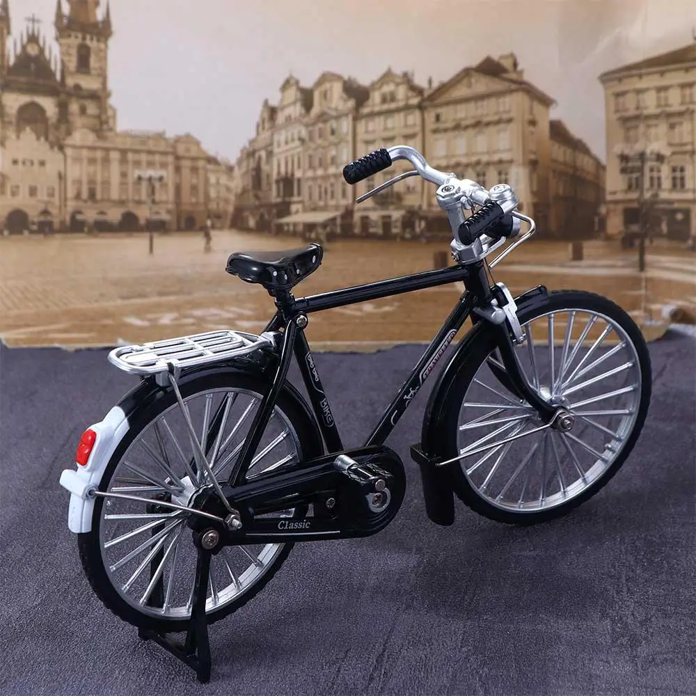 Odlewany Metalowy Miniaturowy Model Roweru Figurka Symulacja Roweru Model Roweru Retro Zabawki Rowerowe Vintage Model Roweru
