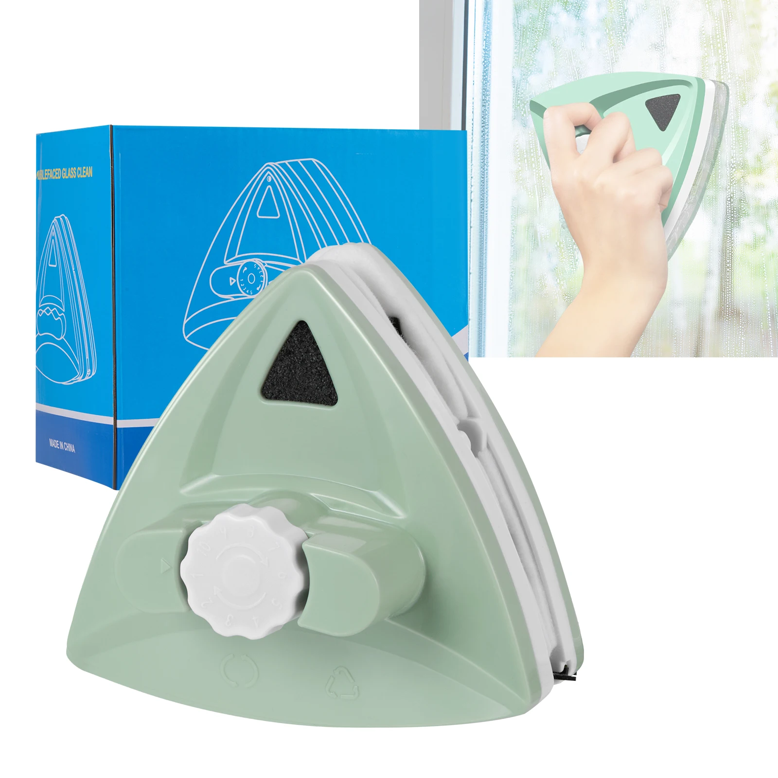 

Window Cleaner Double-Layer Hollow Glass Cleaner Household Cleaning Double-sided Magnetic Glass Cleaner Tools 5-30 MM