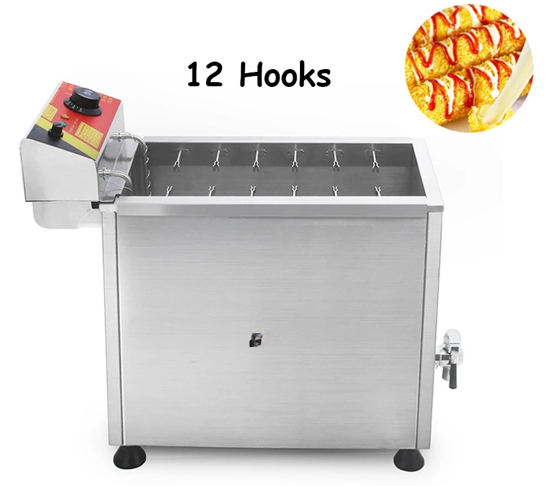 for Professional 220V 110V Cheese Hot Dog Sticks Fryer 25L Korean Mozzarella Corn Dog Frying Machine