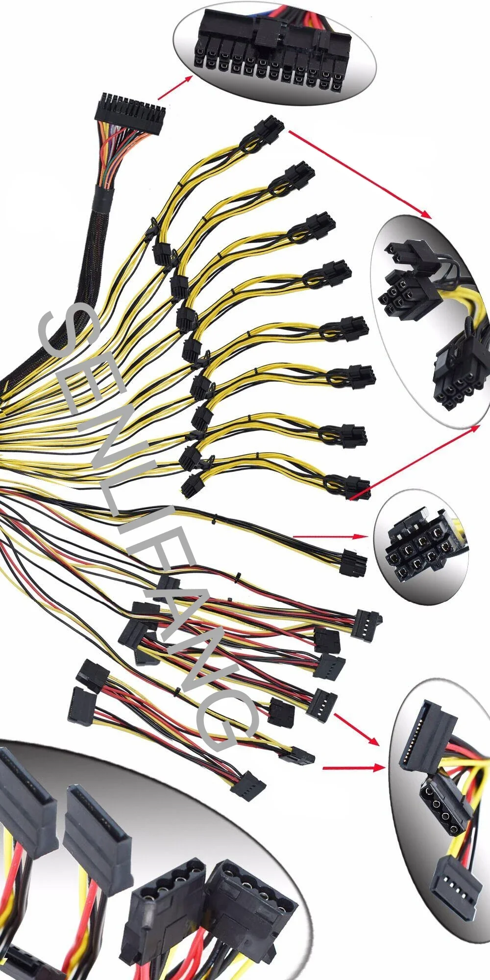 Imagem -05 - Fonte de Alimentação do Psu para o Computador 2000w Mineração Video do Cartão Mineiro de Bitcoin pc de Atx 110v220v Etc Rvn