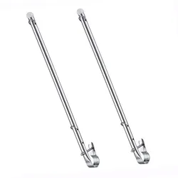 2Pcs Marine Stainless Steel Removable Flag Pole Dinghy Raise Boat Yacht Camper Flag Pole For Rail 7/8