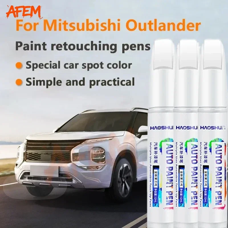 Подходит для Mitsubishi Outlander, ручка для ремонта лакокрасочного покрытия, прозрачный лак, жемчужно-белый, набор для ремонта поверхности автомобильной краски, Star Diamo White W85