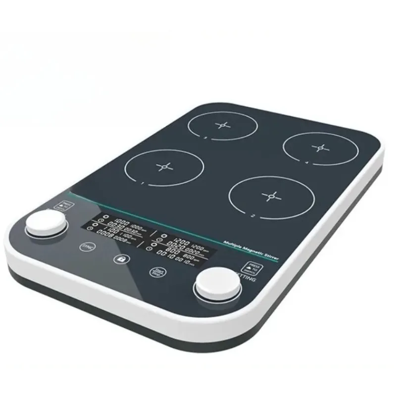 Quadruple magnetic laboratory digital display stirring table multi-station electric mixer acid and alkali resistance