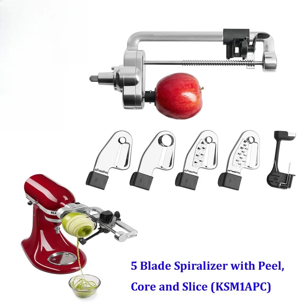 

5 Blades Fruit and Vegetable Peeler for KitchenAid The Spiral Attachment Desktop Blenders for Stripping, Core, Slicing, Spirer