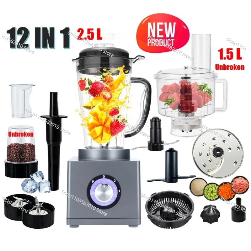 Multifunctional Electric Kitchen Robot Mixer, Smart Food Processor Blender Machine, Home Appliance Stand Mixer for Cooking