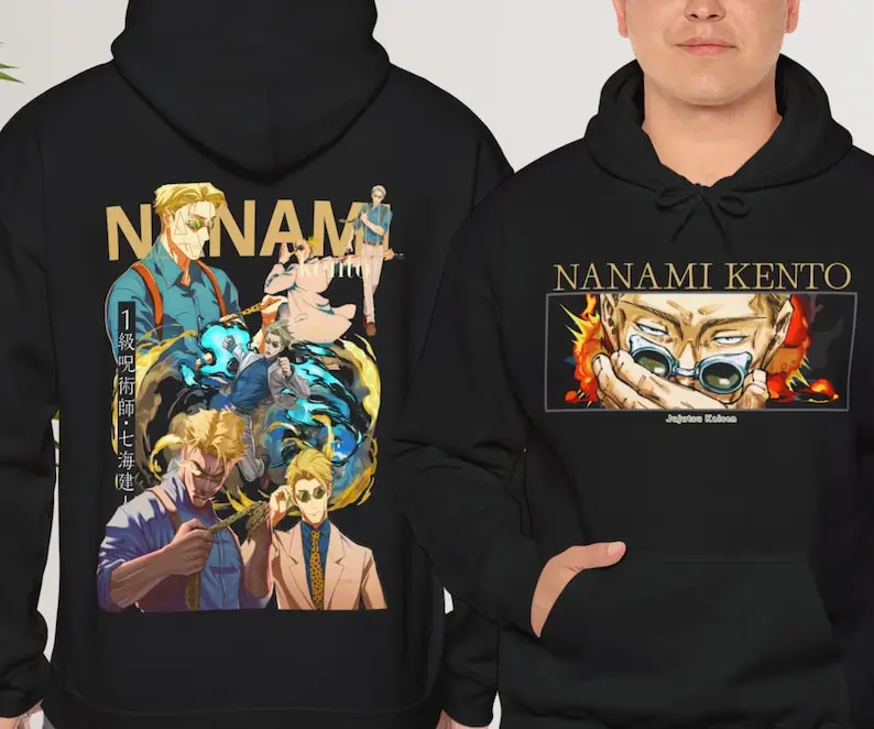 

Nanami Kento anime Manga Jujutsu Kaisen JJK hoodie Gift for friends Gift for anime lover Funny gift Unisex hoodie