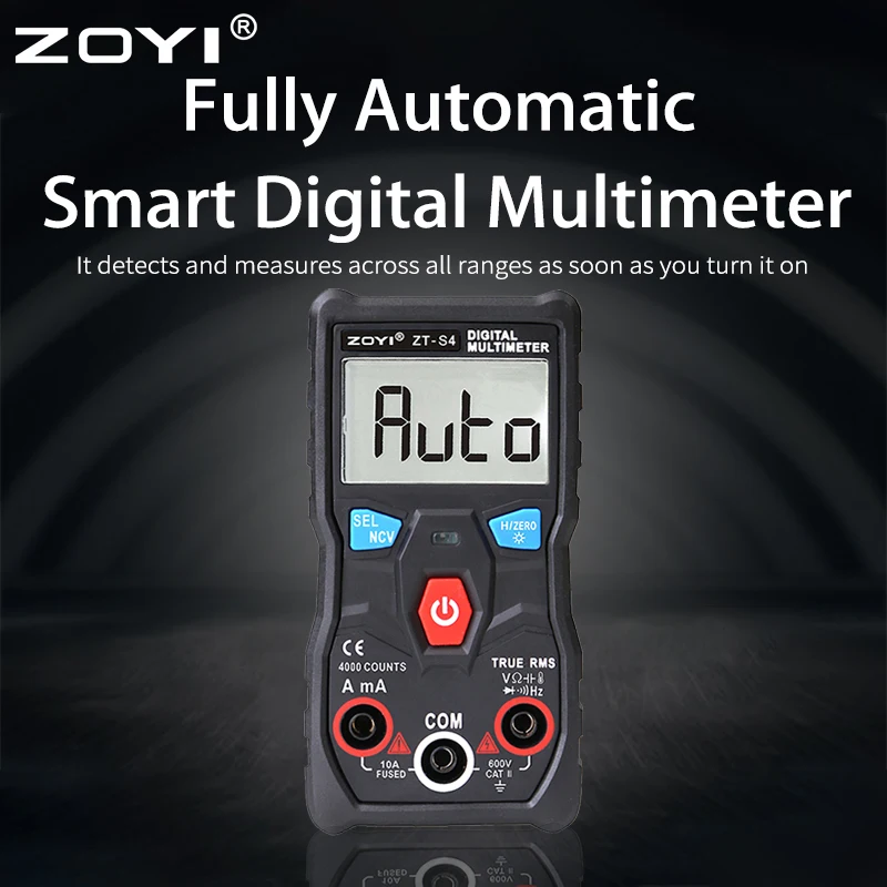 ZOYI home automatic digital multimeter Multimeter ZT-S4 intelligent anti-burn high precision with capacitor temperature